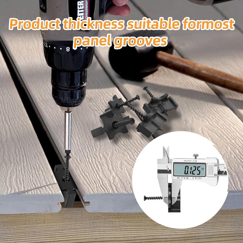 1000 Pack Hidden Deck Fasteners for Composite Decking Board, Composite