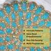 Handmade Beaded Placemat - 13” Round Dining Table Charger |