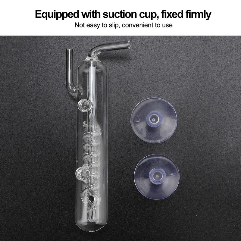 High Transparent Crystal Glass Aquarium Bubble Counter Screw Fish Tank