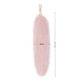 Izemisonico Tail Key Chain, Fox's Tail, Fur Key Chain Accessory, Cosplay Accessory, Fox, Dog, Cute Tail, Gal, Tail, Costume, Anima, Strap, Pink, Free size