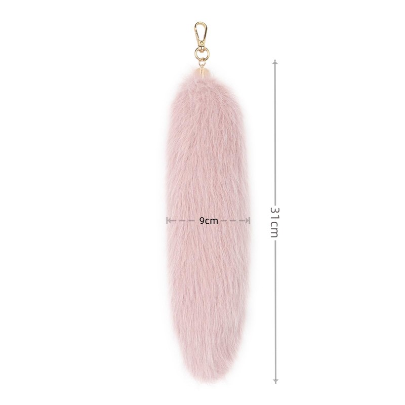 Izemisonico Tail Key Chain, Fox's Tail, Fur Key Chain Accessory,