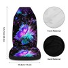 2 Pcs Premium Purple Butterflies Car Seat Cover, Breathable &