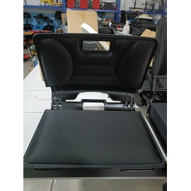 SUNNYFEEL Stadium Seats with Back Support Cushion Wide for Bleachers, Bleacher Chairs with Back and Cushion Padded Portable, Stadium Chairs with 5 Hidden Pockets (Black, Extra Wide 25.2'') (1, Low)