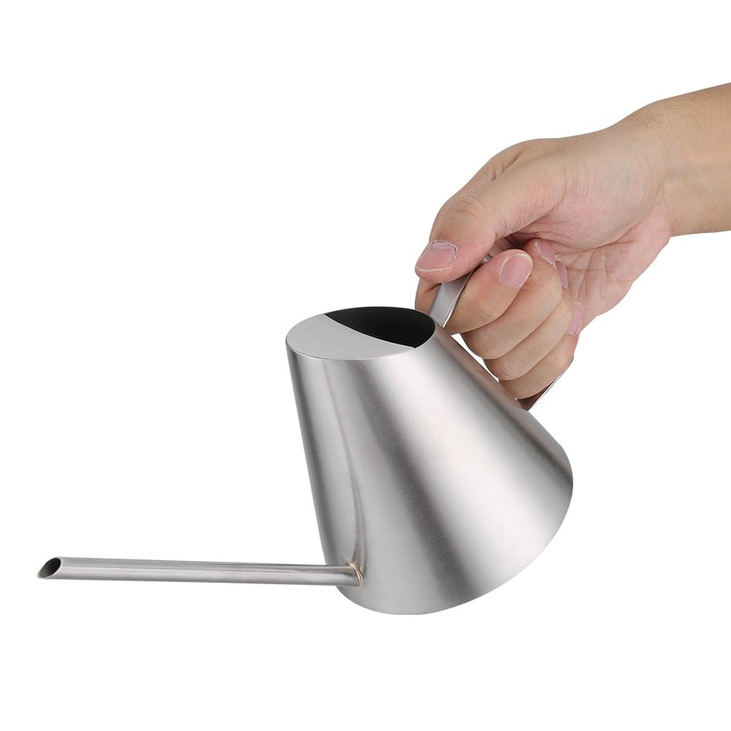 900ml Stainless Steel Watering Can Brushed Garden Planting Indoor Outdoor