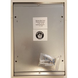 Heavy-Duty Elevator Certificate And Notice Frame – 5.5X8.5 Inch Interior – Lockable Stainless Steel Frame With Anti-Vandal Plexiglass For Elevator Interiors, Commercial & Public Use,W