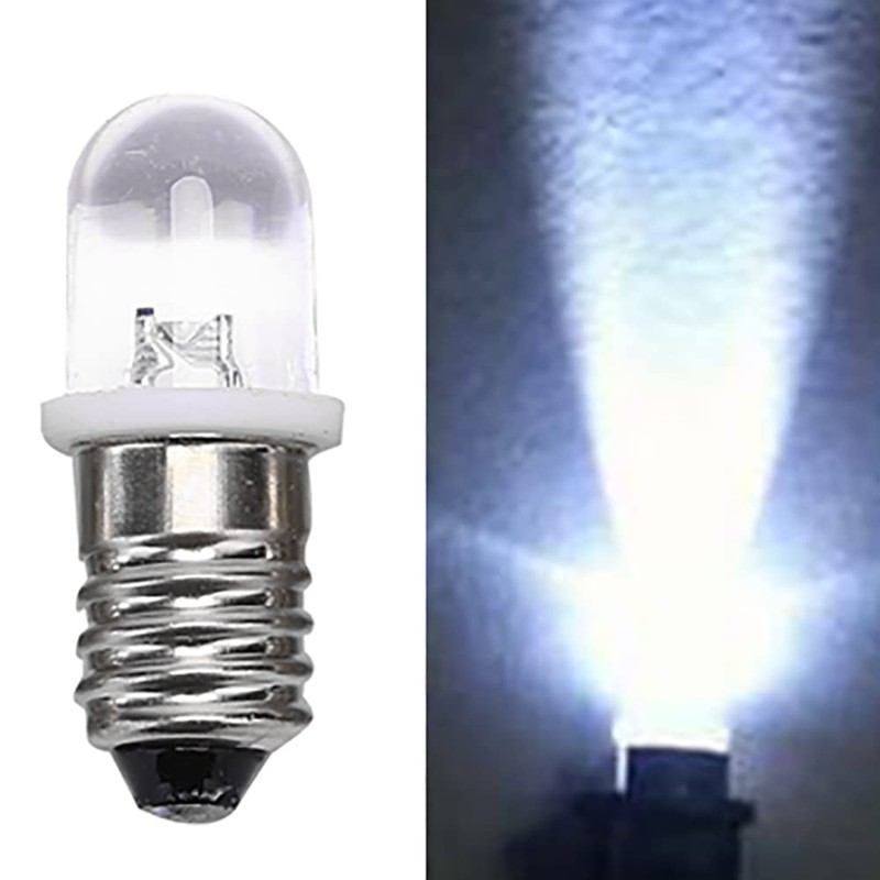 10PCS 0.2W 6V E10 Mini Led Bulb, Miniature Screw Base