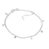 Nenalina 281002-051 Women's Ankle Bracelet Silver Fashion Double Row with