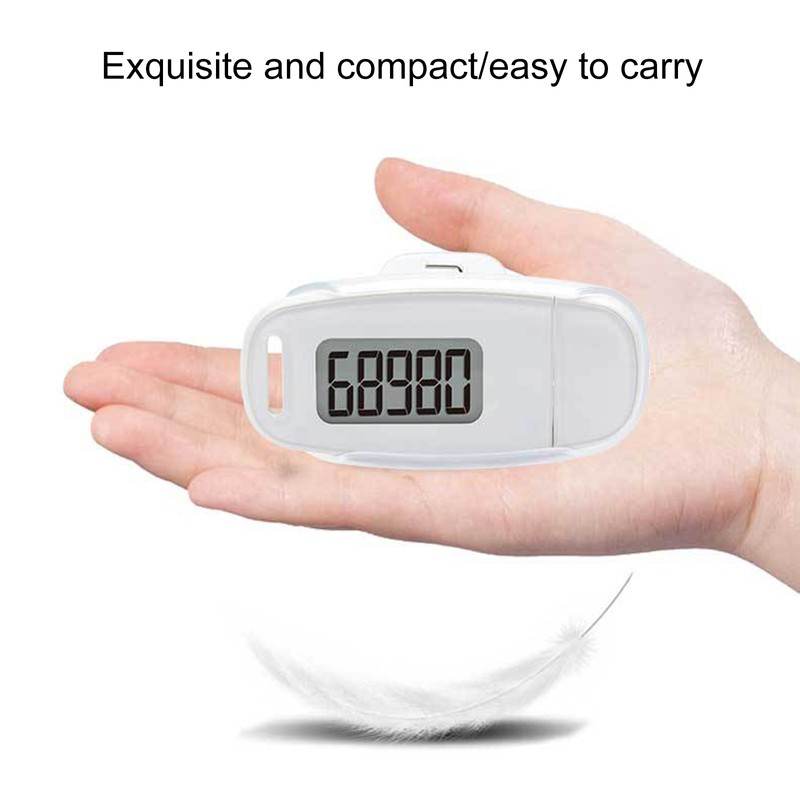 3D Sensor Pedometer Step Counting Device with Blue Backlight Clip-on