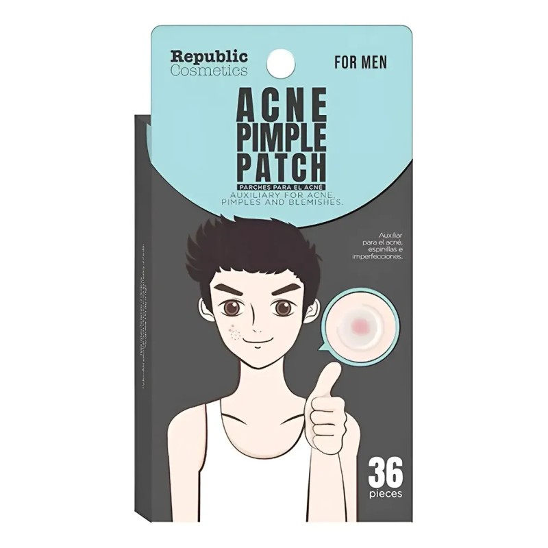 Parche Para Acné Hombre 36pcs Republic Cosmetics Skin Care