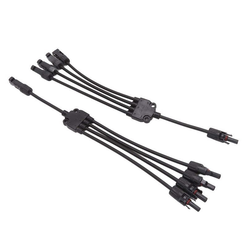 One Pair Solar Panel Adapter Y Branch 1 to 4