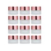 12Packs 5g Frosted Glass Jars with Rose Gold Caps and