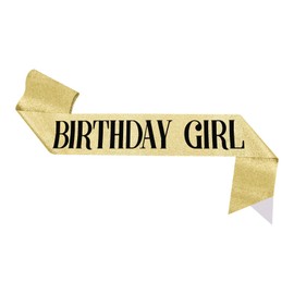 Golden Birthday Sash for Women and Girls - Birthday Girl Decorations and Straps