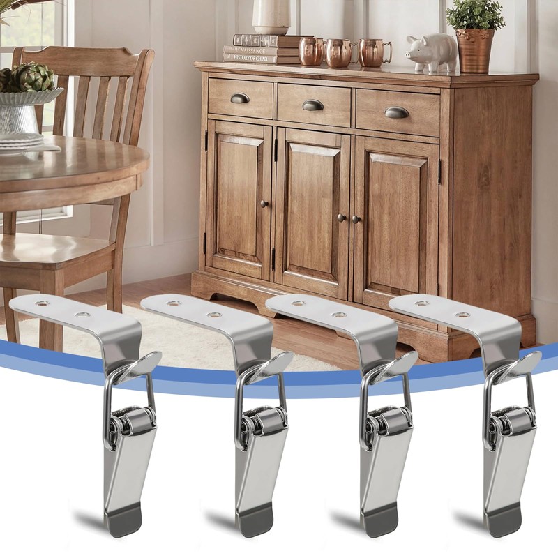 4 Pack 90 Degree Hook Lock Bolt, Toggle Latch with