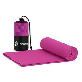 BLEND DB Compact Microfibre Sports Towel, Super Absorbent, Quick Drying - Ideal for Gym, Travel, Beach and Pool - with Carry Bag (Purple)
