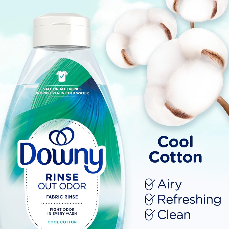 Downy Rinse Laundry Odor Remover, Cool Cotton Scent, Fabric Softener