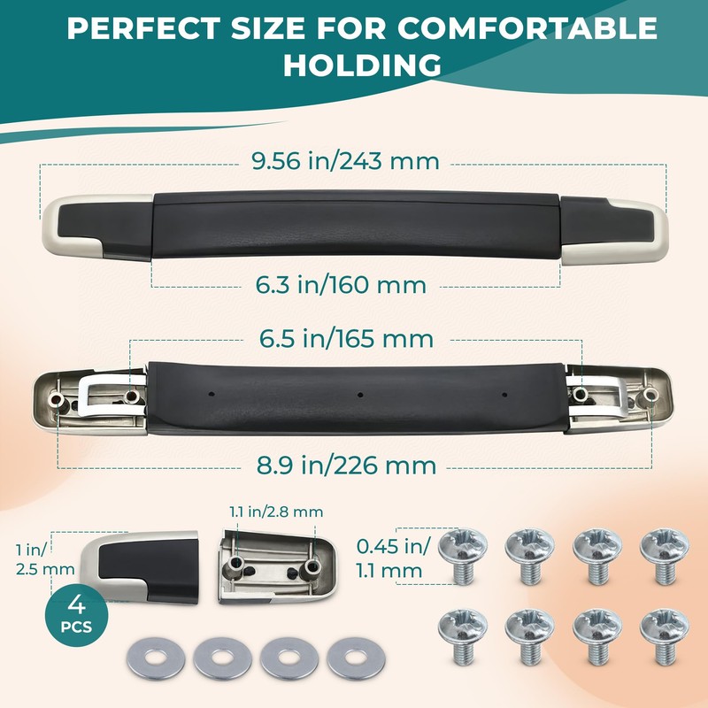 2 Pcs Luggage Handle Replacement - Suitcase Handle Replacement Luggage