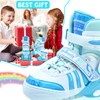 SMOOJOY Roller Skates for Girls Kids Boys,4 Size Adjustable Indoor