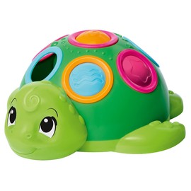 Simba 104010188 ABC Slide and Match Turtle, Plug-in Toy, Baby Toy, Sorting Toy, 3 Colourful Sliders for Pushing, Plopping and Sorting, 7 cm, from 10 Months