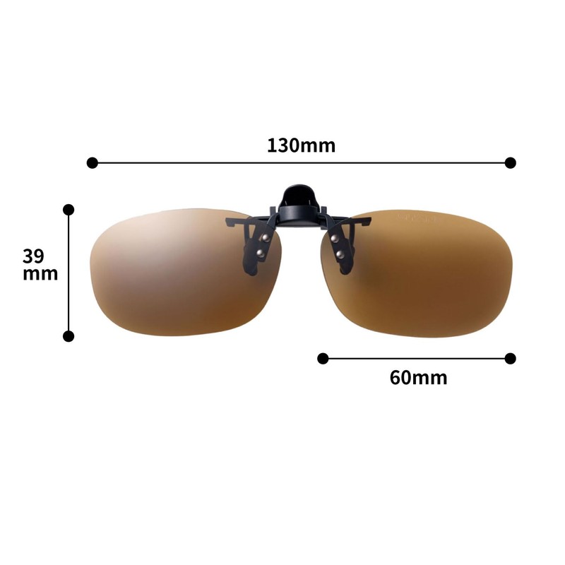 Swans SCP-22 BR BR BR Polarized Sunglasses, Clip-on, Flip-Type, Made
