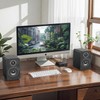 LONPOO Powered Bookshelf Speaker, Active Near Field Monitor with 4"