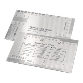 Cheerock Guitar String Action Gauge, Stainless Steel Guitar String Height Gauge Setup Tool, Guitar Repairing Luthier Tools for Accurately Measuring String Height and Guitar Radius