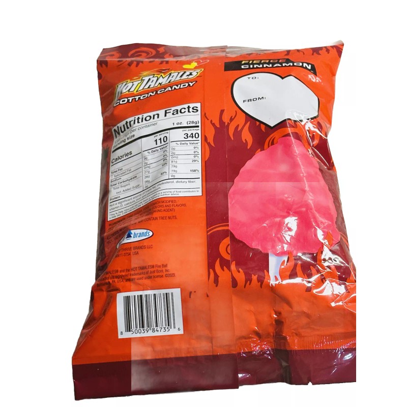 trive Hot Tamales Fierce Cinnamon Hot Stuff Cotton Candy: 3oz