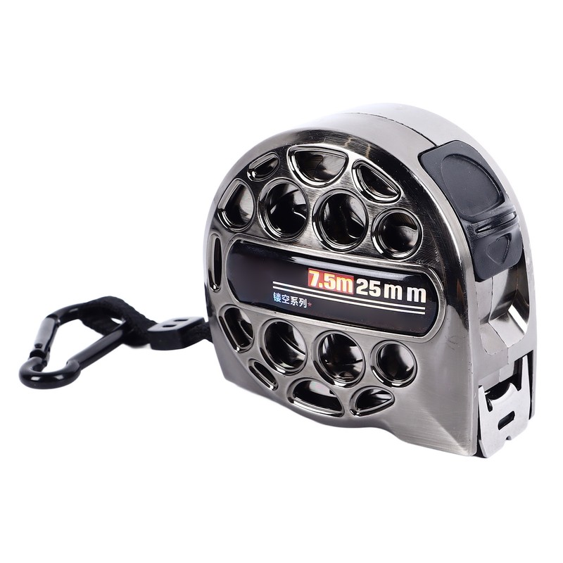7.5M Nickel Plated Tape Measure Waterproof Rust Resistant Portable Hollow