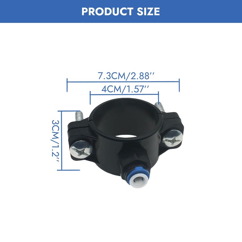 2 Pcs 1/4 Inch Quick Connect Clamps Black Plastic Drain
