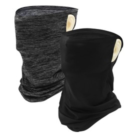 Face Cover [Set of 2] Summer, Running, Neck Guard, UV Protection, Cooling Sensation, Neck Cover, Ear Cover, Sun Protection, Sports, Neck Cover, Stretchable, Breathable, Sweat Absorbent, Quick Drying,