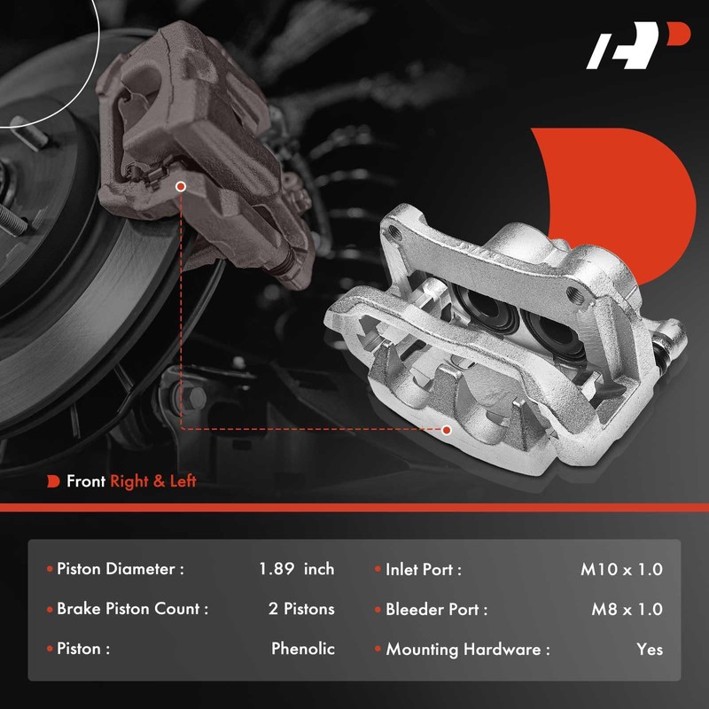 A-Premium Disc Brake Caliper Assembly with Bracket Compatible with Jeep