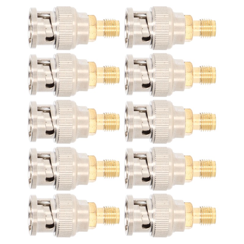 10Pcs RF Coaxial Adapter Cable Connector SMA Female to BNC