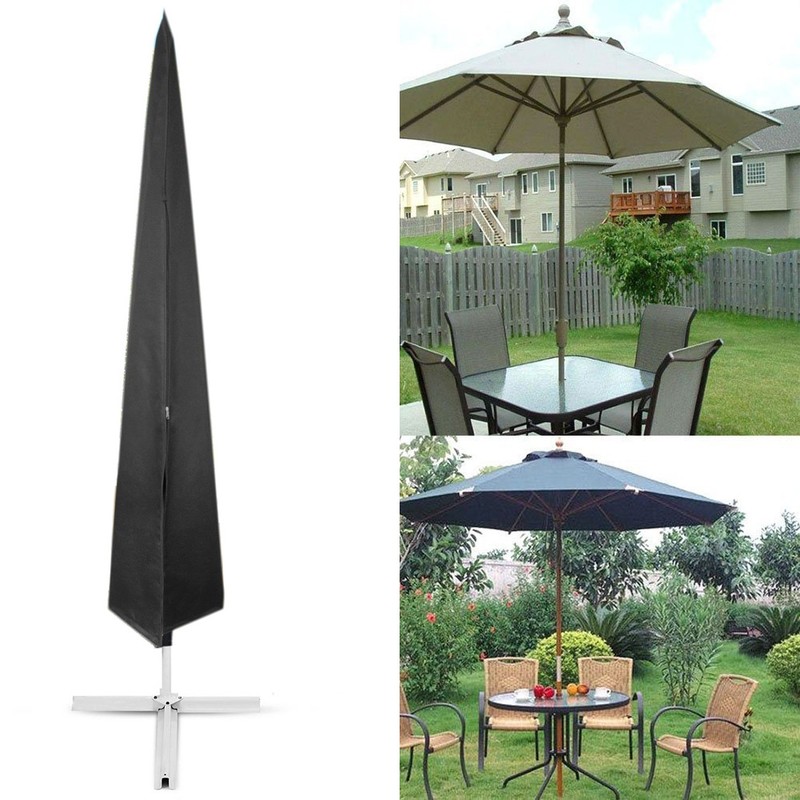 Parasol Cover Large Cantilever Waterproof Dustproof Umbrella Cover Black