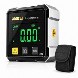 Digital Leveler, Magnetic Digital Angle Meter, Alloy Shell, Strong and Durable, IP54 Waterproof and Dustproof, High Precision Angle Measuring Instrument for Construction, Repair Shop, Processing