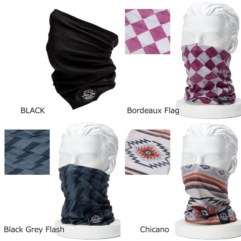 John Doe Mexican Multifunctional Scarf (Black/Grey), Black / Grey