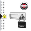 Master Lock 9140703EURD Pack Including Door Hasp and Keyed Padlock,