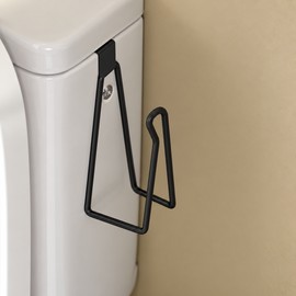 Metal Toilet Paper Holder for Bathroom – No-Drill Wall Mount Space-Saving Tissue Roll Hanger with Painted Finish