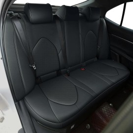 LAONNVIR Car 5 Seat Covers For Toyota Camry XLE XSE 2025-2026 Front & Rear Black Cushion