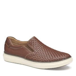 Johnston & Murphy McGuffey 2 Woven Slip-On Shoes, Tan Woven Full Grain, 10.5