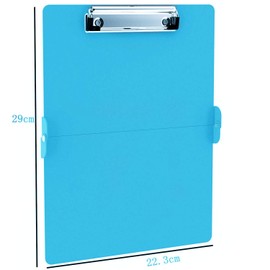 JEBBLAS Handy Foldable Solid Clipboard, Easy to Carry, Around in Scrub Pocket Folds and Fits Into The White Coat Pocket for Physicians, Interns, Residents, Nurses, Healthcare Professional,Blue