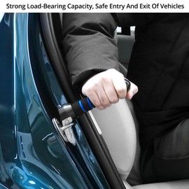 QWORK® autotürgriff assistent, einstiegshilfe auto griff, hilft beim ein und aussteigen und beim einschlagen von autofenstern