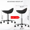 CLORIS Saddle Rolling Stool Hold up to 350 LBS Height