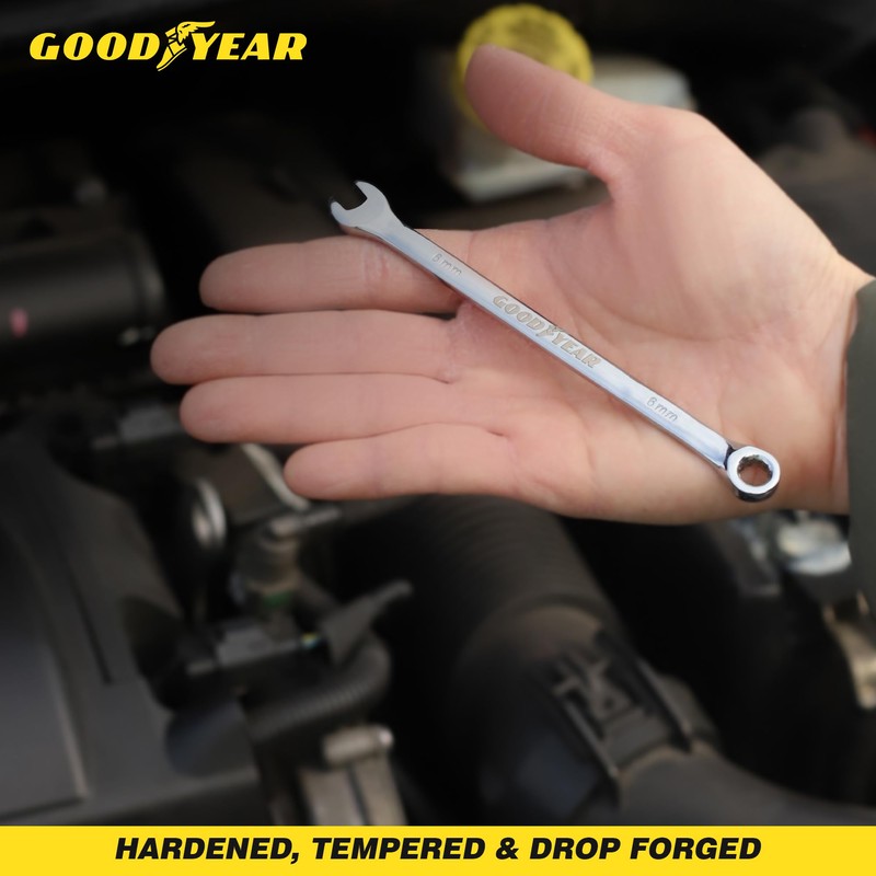 Goodyear 6mm Spanner- Chrome Vanadium Steel| Precision Engineered for Tightening