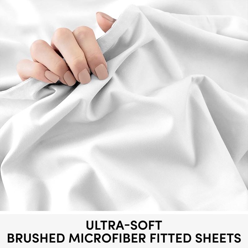 Moonlight Bedding Single Fitted Sheet - 25cm Deep Pockets Elastic