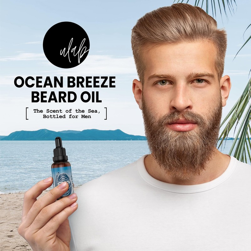 uLab Beard Growth Oil for Men - 30ml, Ocean Breeze