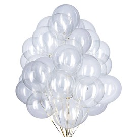 Clear Balloons,100pcs 12inch Transparent Latex Helium Balloons for Birthday Weddings Theme Party Decorations