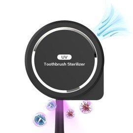 Toothbrush case Holder, Toothbrush cleaner and Holder Cover Caps with Fan Drying, Rechargeable Portable Toothbrush Case Fits Most Electric and Manual Toothbrushes (Black)