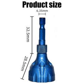 Outdoor Deburring, External Deburring / Chamfer Tool, Hex Shank Deburring Tool for Thread Repair, Deburring External Chamfer Tool, Metal Deburring Tool, for 3 mm to 20 mm, Blue