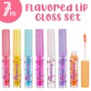 7Pc Fruity Flavored Lip Gloss Set - Lip Gloss in