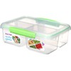 Sistema To Go Quad Split Food Storage Container, Clear with