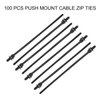 sourcing map 50pcs Push Mount Cable Zip Tie 8.3" x